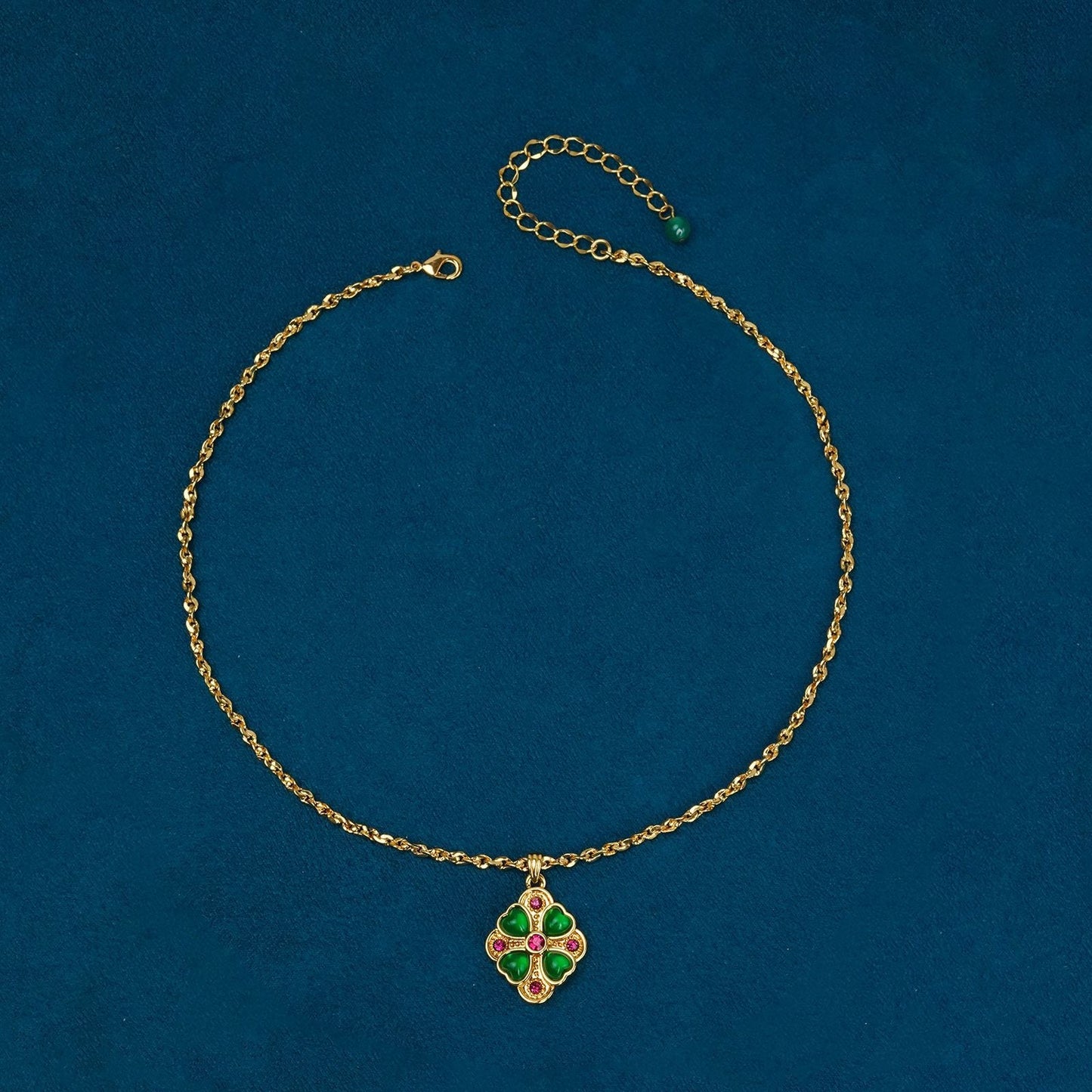 Vintage Emerald Pendant Necklace