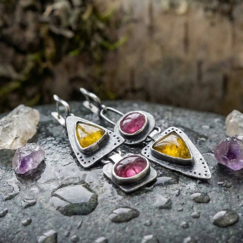 Vintage Geometric Dangle Earrings