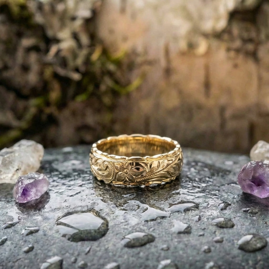Vintage Gold Flower Ring