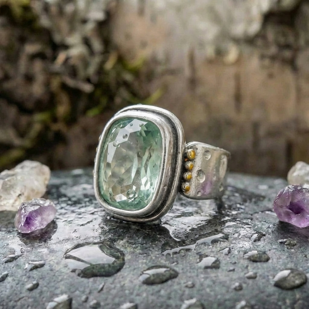 Vintage Green Cubic Zirconia Ring