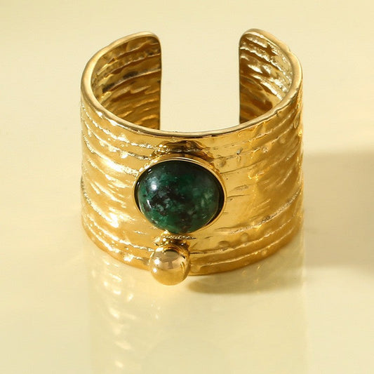 Vintage Green Stone Ring