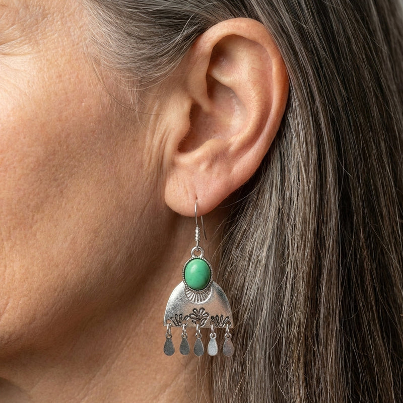 Green Stone Earrings