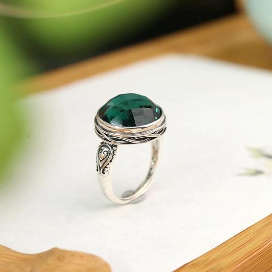 Vintage Green Tourmaline Ring