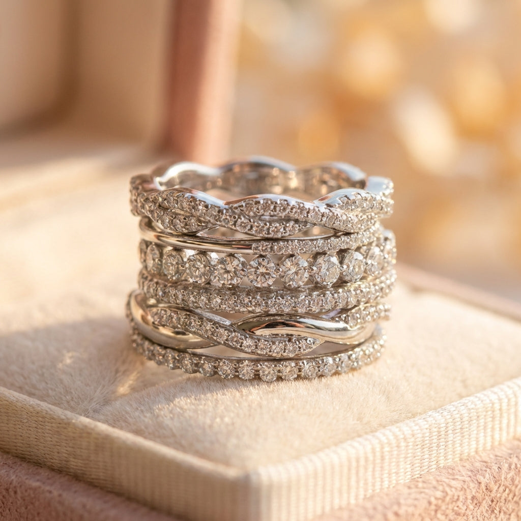 Vintage Layered Zirconia Ring