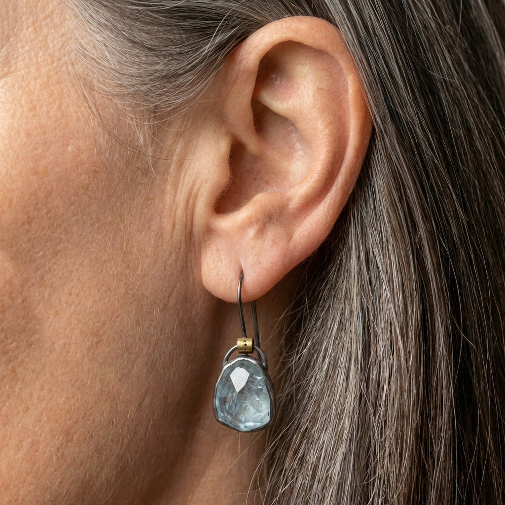 Vintage Moon Glass Earrings