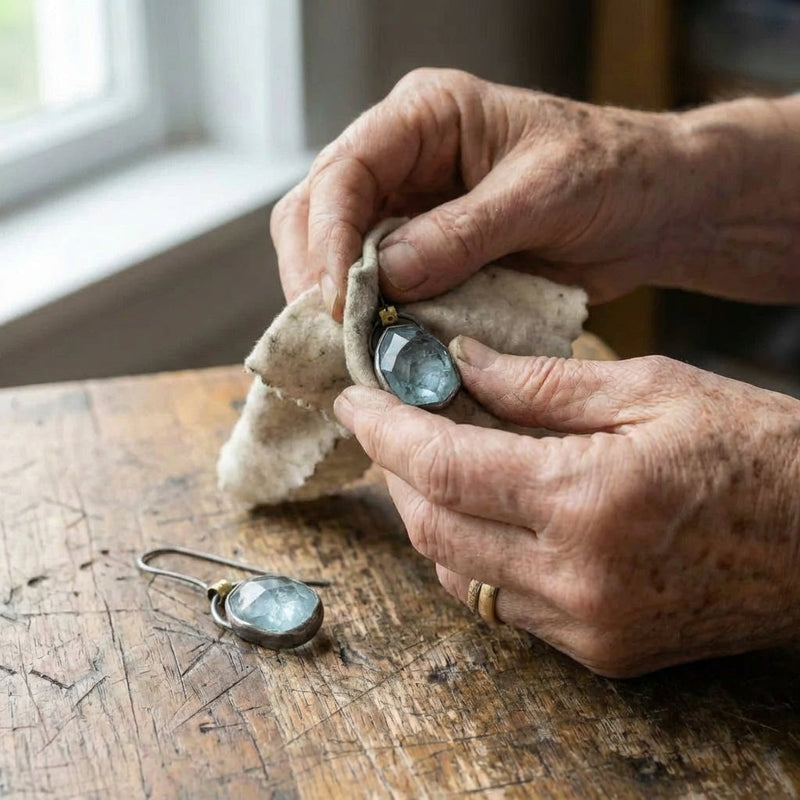 Vintage Moon Glass Earrings