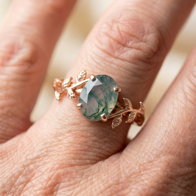 Moss Agate Ring