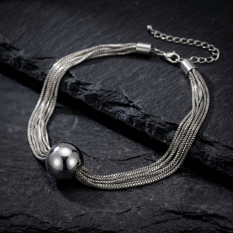 Vintage Multilayer Chain Silver Necklace