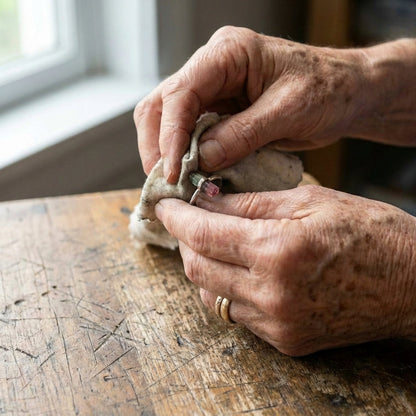 Vintage Orange Glass Open Ring