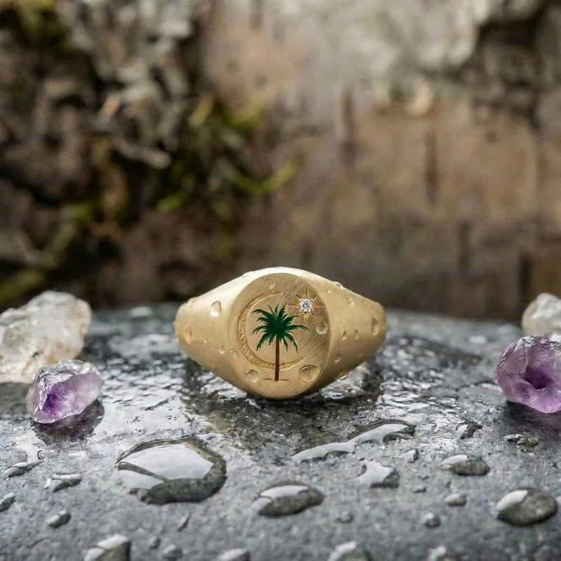 Vintage Palm Signet Ring