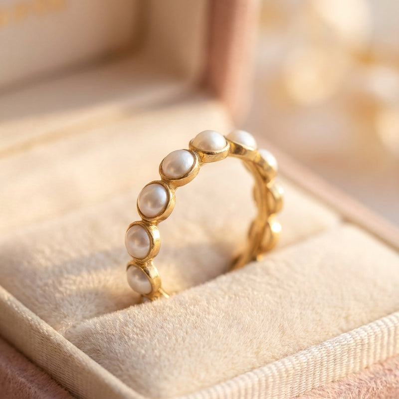 Vintage Pearl Gold Ring