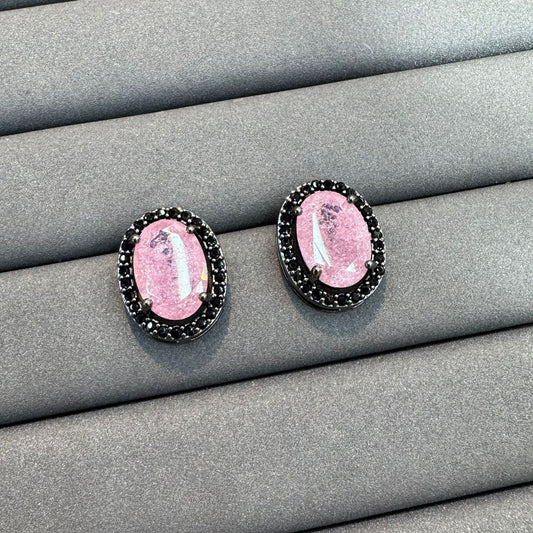 Vintage Pink Tourmaline Earrings