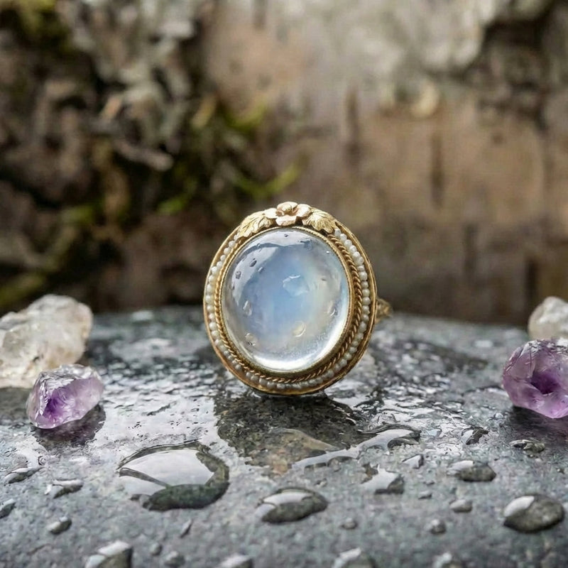 Vintage Rounded Moonstone Ring