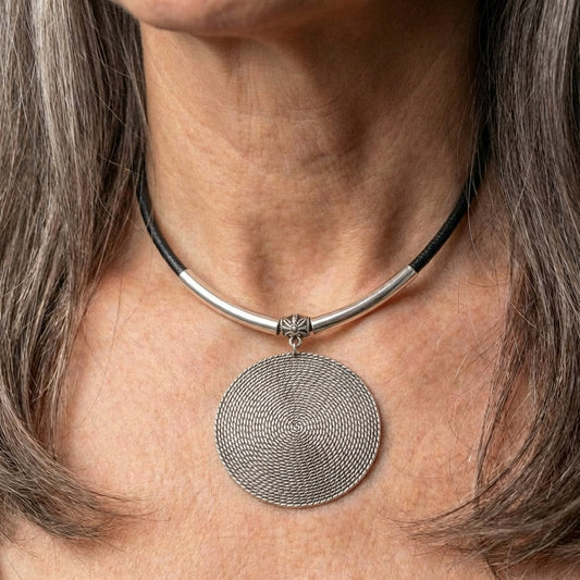Rounded Silver Plated Necklace