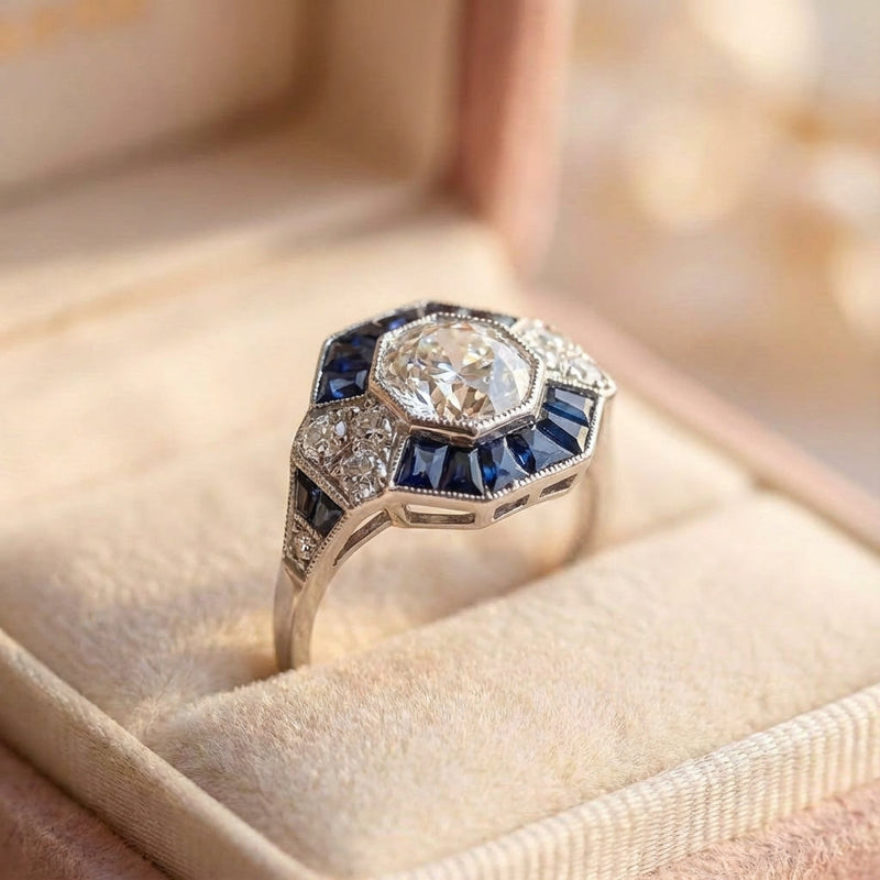 Vintage Sapphire Diamond Ring