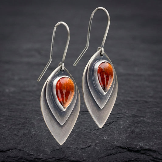 Vintage Silver Color Dangle Earrings