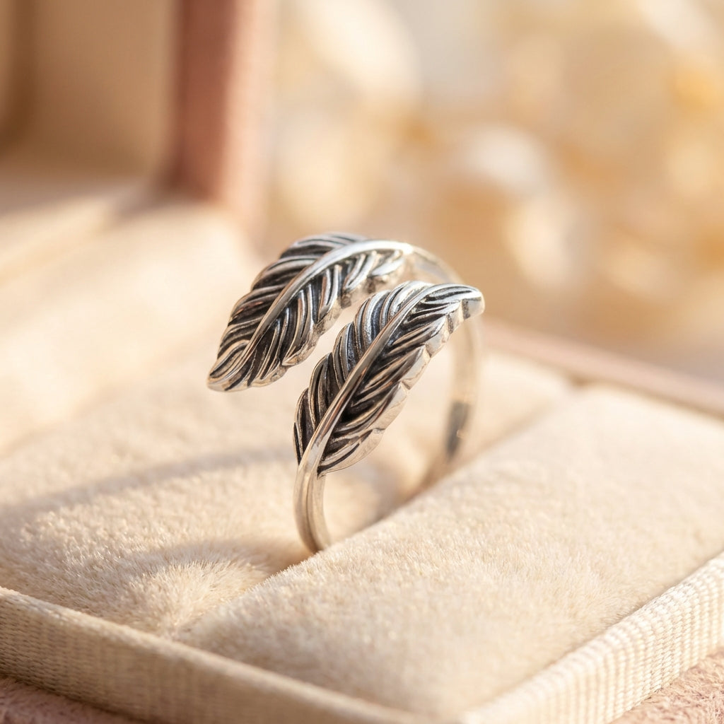 Vintage Silver Feather Ring