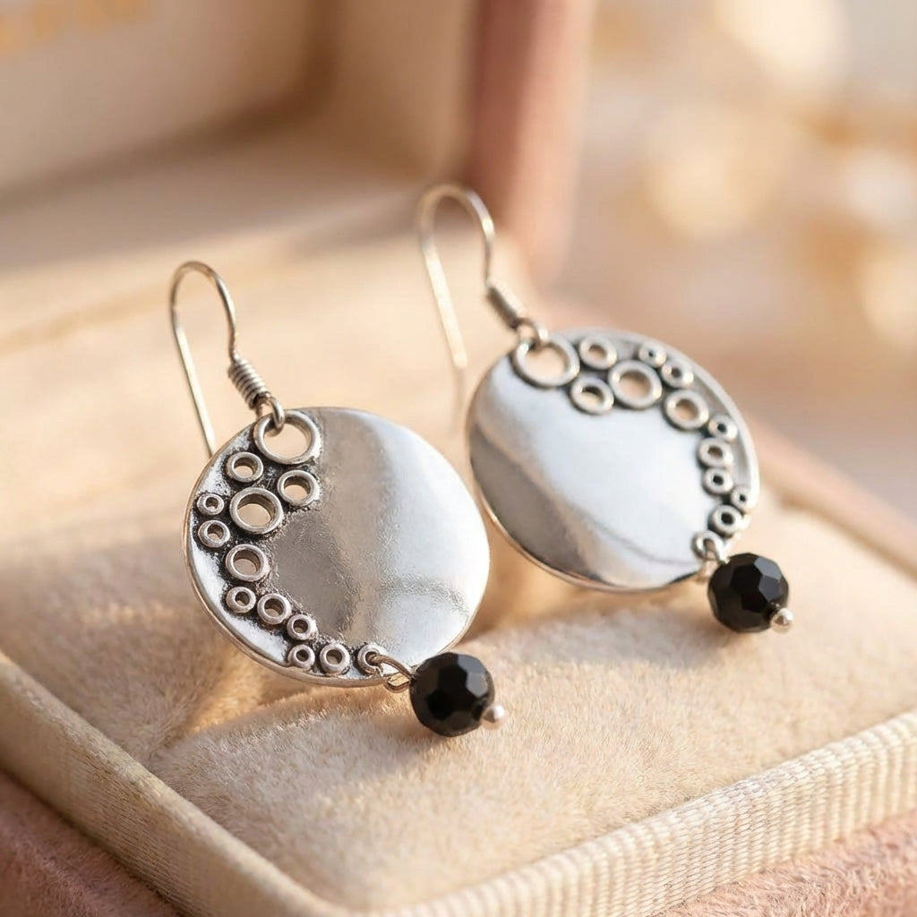 Vintage Silver Hollow Earrings