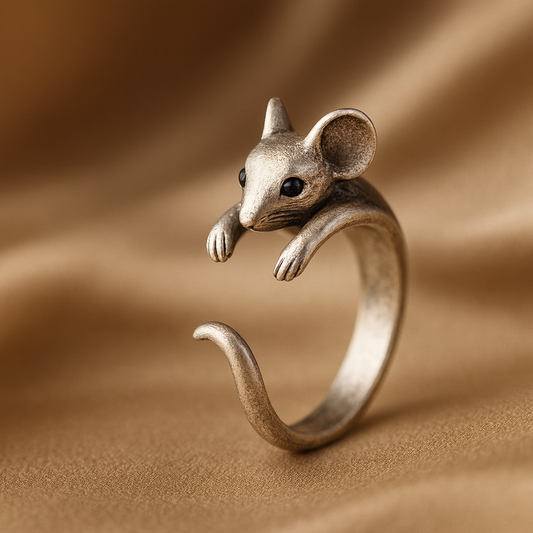 Silver Mouse-themed Ring
