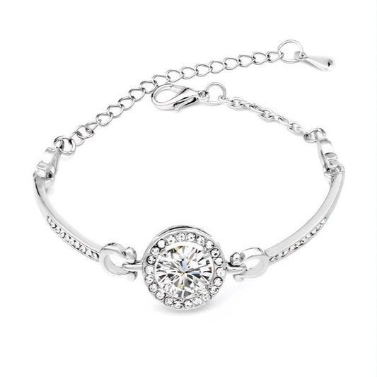 Vintage Silver Round Center Bangle