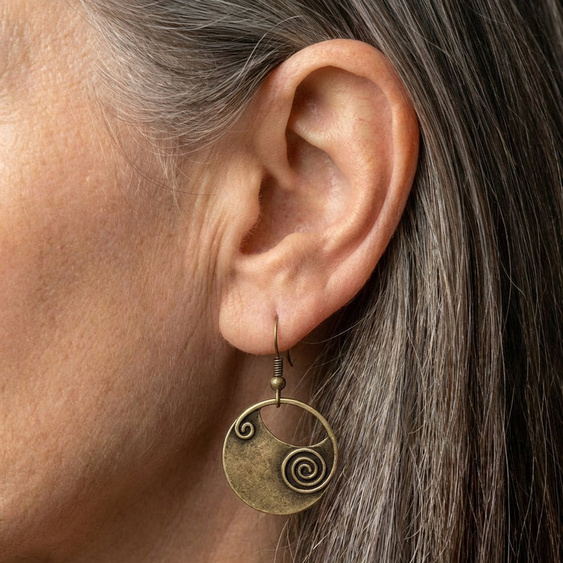 Spiral Bronze Earrings