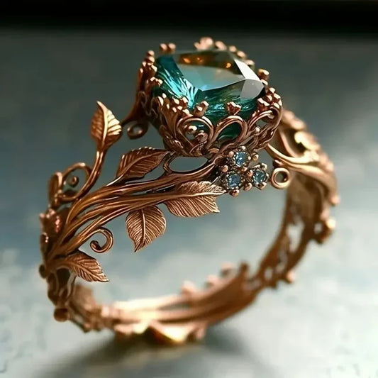 Vintage Teal Gem Ring
