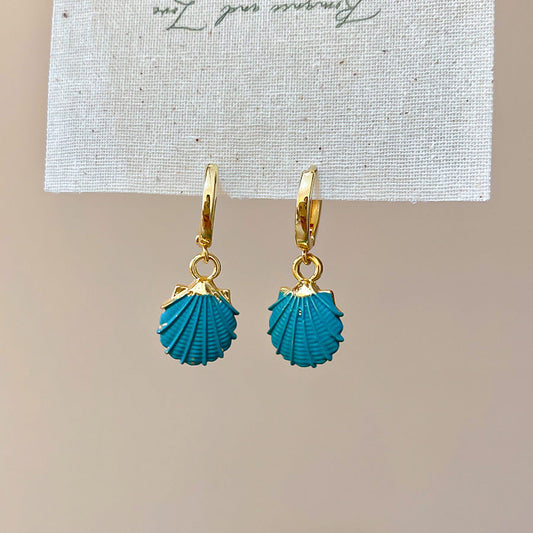 Vintage Turquoise Shell Earrings