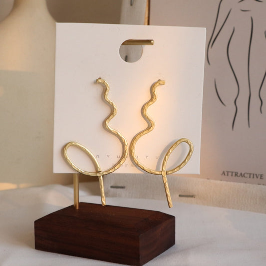 Wavy Gold Earrings