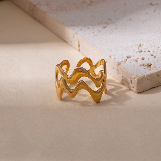 Wavy Gold Ring