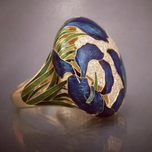 Forest Enamel Ring