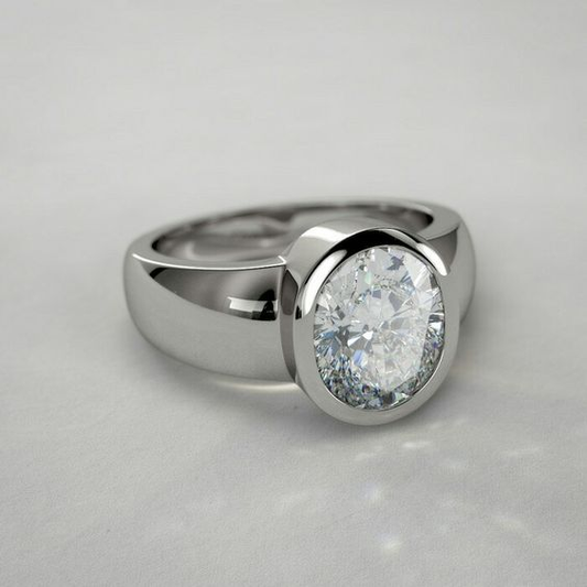 Glass Silver Ring