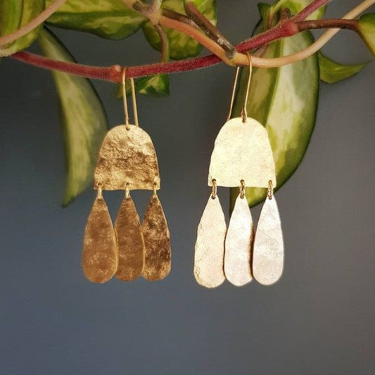 Dangling Golden Plated Earrings