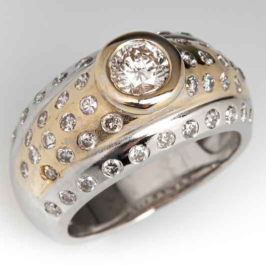 Fancy Thick Zirconia Ring