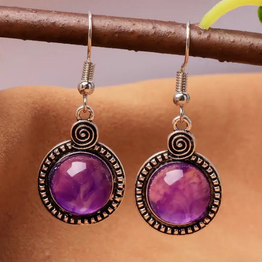 Violet Crystal Earrings