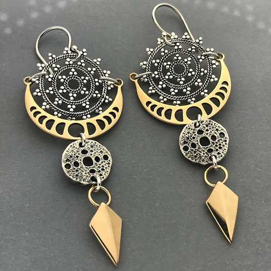 Golden Etnic Earrings