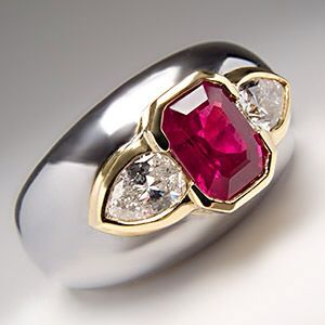 Red Crystal Zirconia Ring