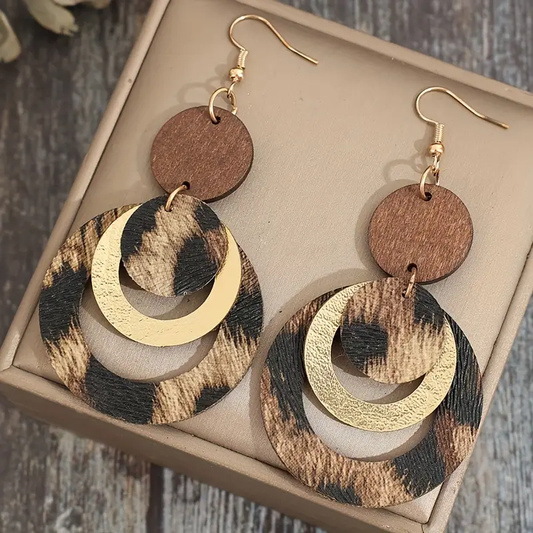Leopard Hoop Earrings
