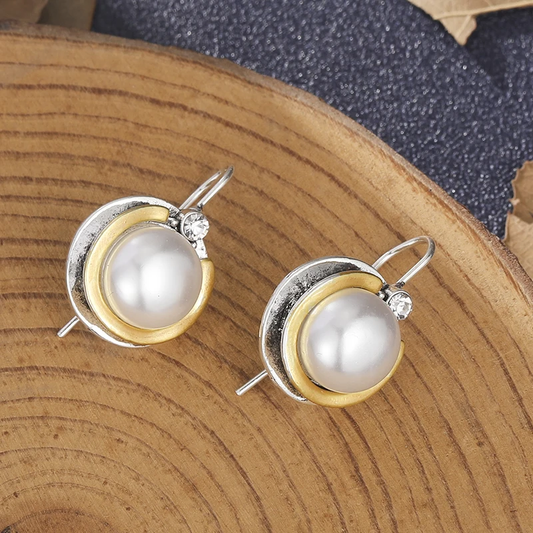 Inlaid Pearl Earrings