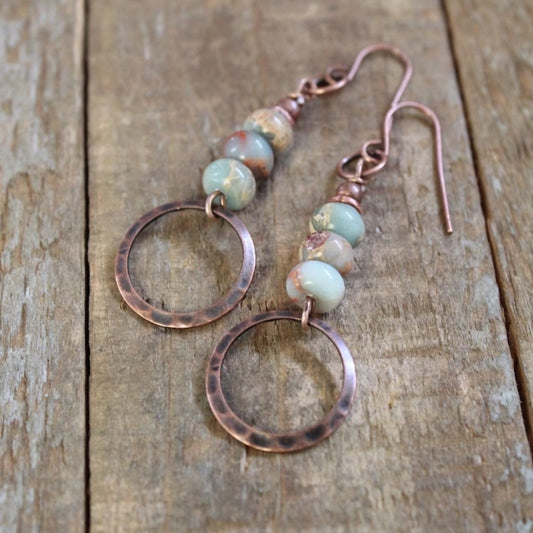 Bronze With Stones Earrings