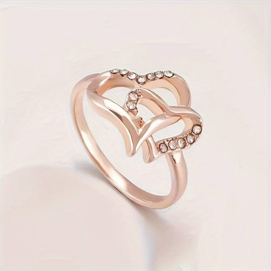 Knotted Love Zirconia Rose Ring