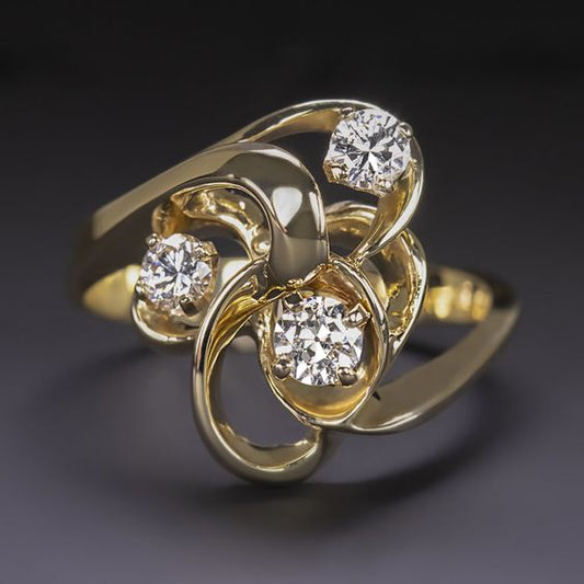 Irregular Blossom Zirconia Ring