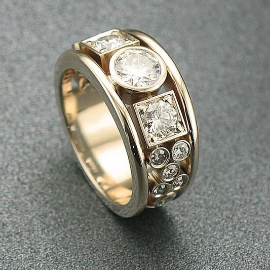 Gold Zirconia Ring