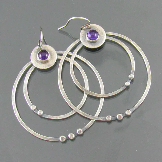 Purple Crystal Earrings