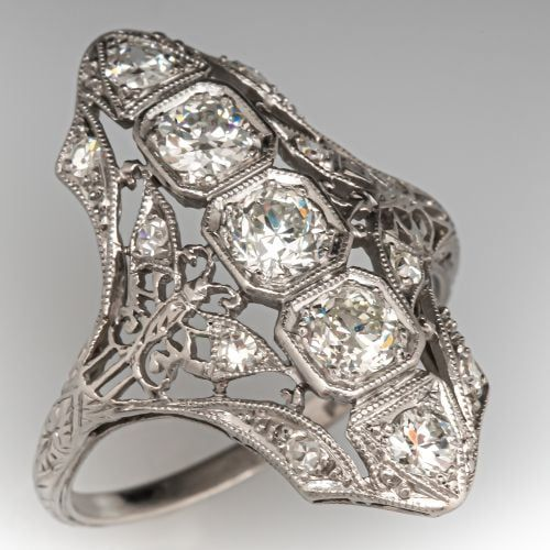 Zirconia Shield Silver Ring