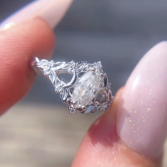 Elegant White Dream Crystal Ring