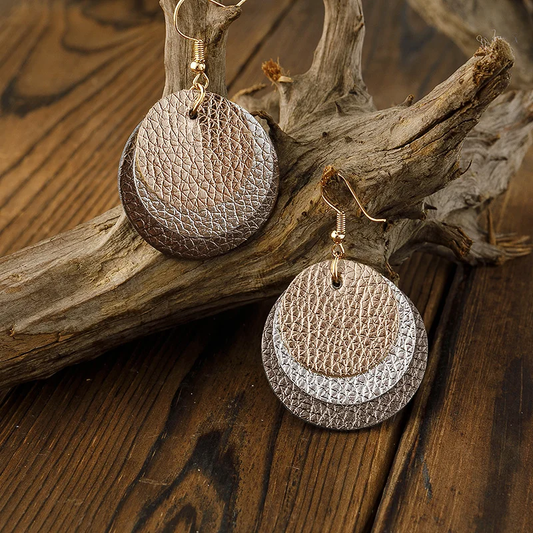 Brown Rounded Earrings