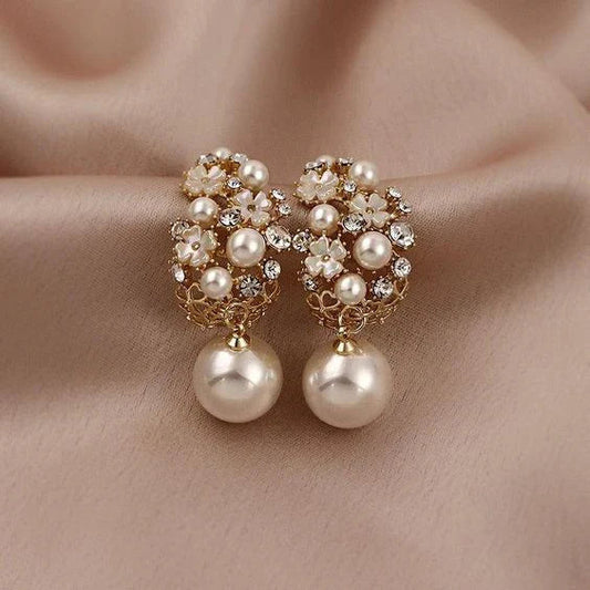 Flower Pearl Earrings