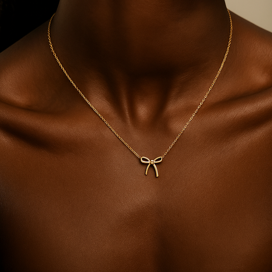 Gold Tie Necklace