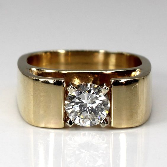 Inlaid Zirconia Gold Open Ring