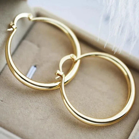 Large Hoop Earrings In Gold